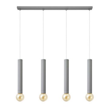 Подвесная люстра TUBA 4xE27/15W/230V серая