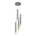 Подвесная люстра TUBA 4xE27/15W/230V серая