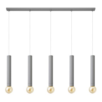 Подвесная люстра TUBA 5xE27/15W/230V серая