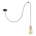 Подвесная люстра TUBE 1xE27/15W/230V черный/золотистый