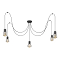 Подвесная люстра TUBE LONG 5xE27/10W/230V черный
