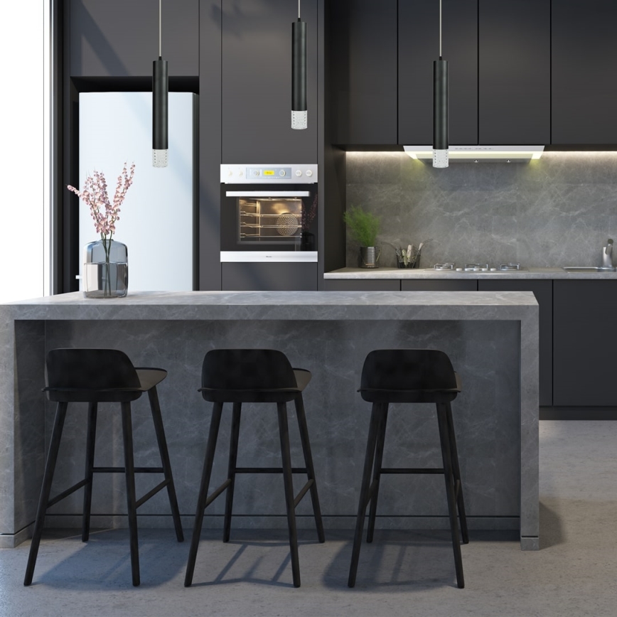 Подвесная люстра TUBI 1xGU10/8W/230V черный