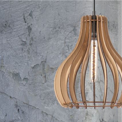 Подвесная люстра TUCCI 1xE27/60W/230V диаметр 29 см дуб