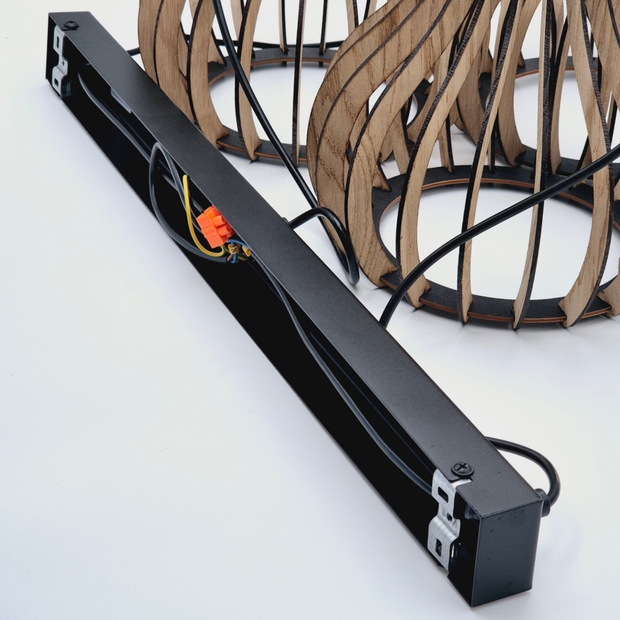 Подвесная люстра TUCCI 3xE27/15W/230V дуб/черный