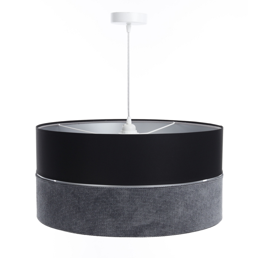 Подвесная люстра TWIST 1xE27/60W/230V черный/серый/серебристый