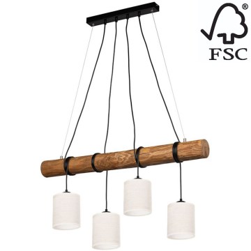 Подвесная люстра ULMO 4xE27/25W/230V сосна – сертифицировано FSC