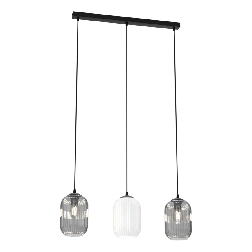 Подвесная люстра VERDI 3xE27/15W/230V черный/серый/белый