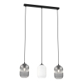 Подвесная люстра VERDI 3xE27/15W/230V черный/серый/белый