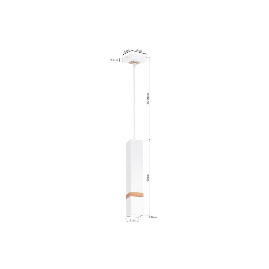 Подвесная люстра VIDAR 1xGU10/25W/230V белый