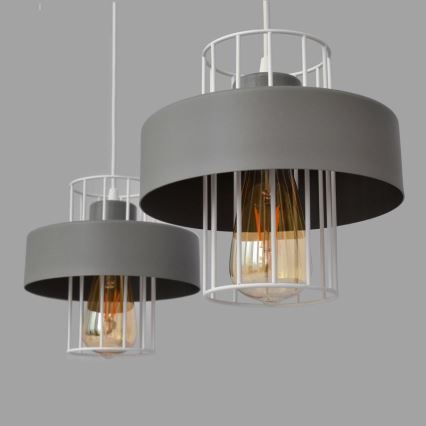 Подвесная люстра VOLTA 2xE27/15W/230V серая