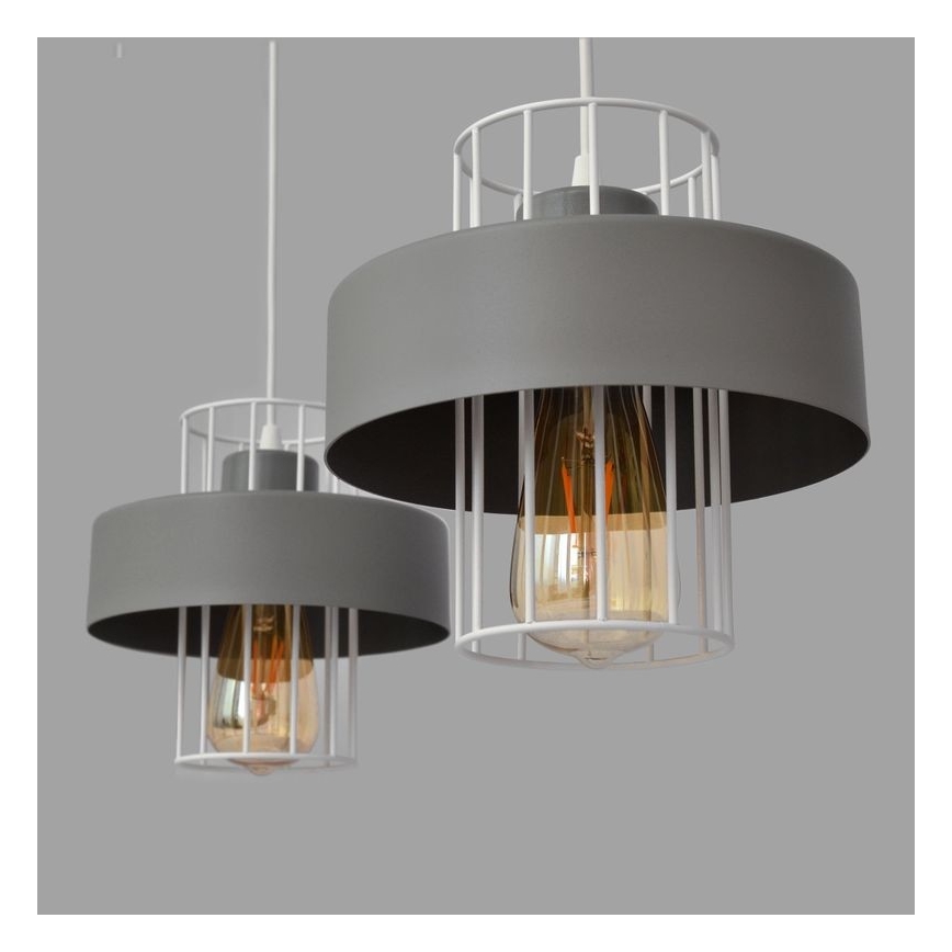 Подвесная люстра VOLTA 2xE27/15W/230V серая