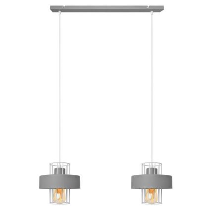 Подвесная люстра VOLTA 2xE27/15W/230V серая