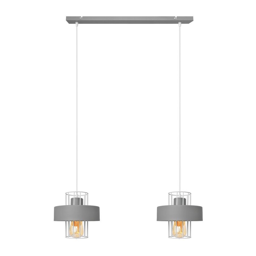 Подвесная люстра VOLTA 2xE27/15W/230V серая