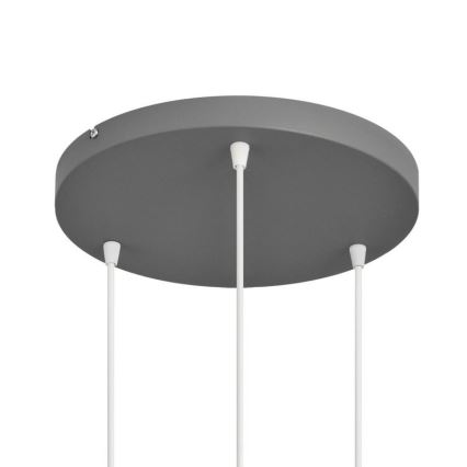 Подвесная люстра VOLTA 3xE27/15W/230V диаметр 42 cm серая