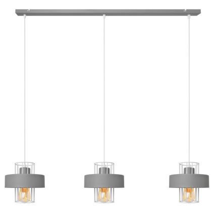 Подвесная люстра VOLTA 3xE27/15W/230V серая