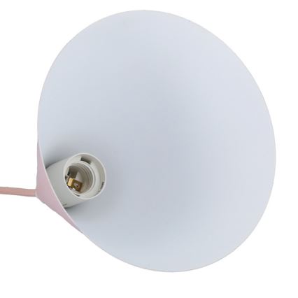Подвесная люстра VOSS 1xE27/40W/230V розовая/белая