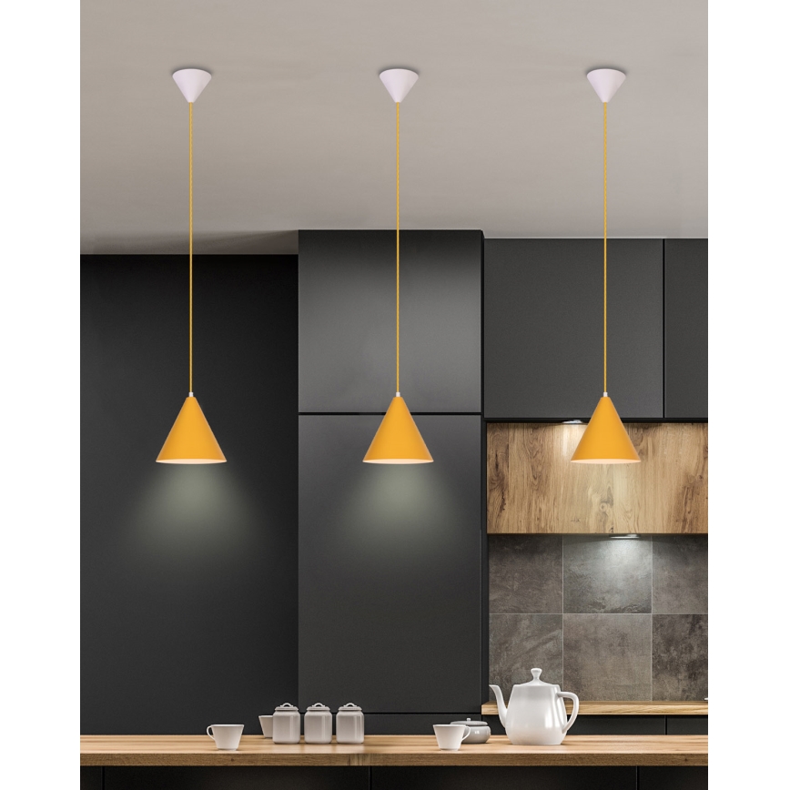 Подвесная люстра VOSS 1xE27/40W/230V желтая/белая