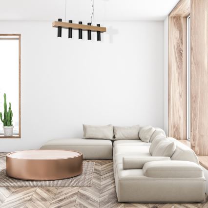 Подвесная люстра WEST 5xGU10/25W/230V черный