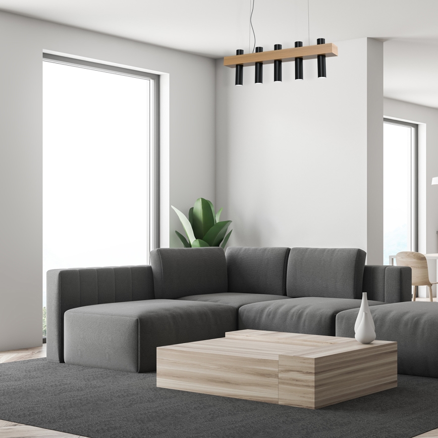 Подвесная люстра WEST 5xGU10/25W/230V черный