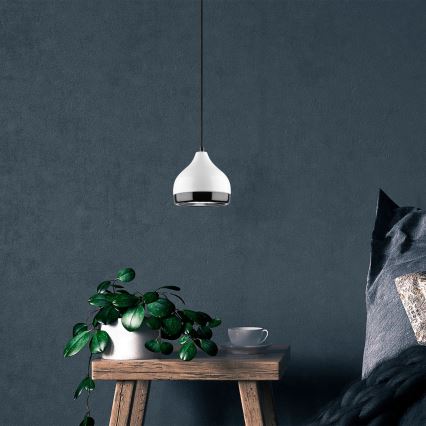 Подвесная люстра YILDO 1xE27/40W/230V белый/черный