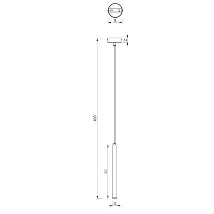 Подвесная люстра YORU 1xG9/8W/230V 30 cm черная