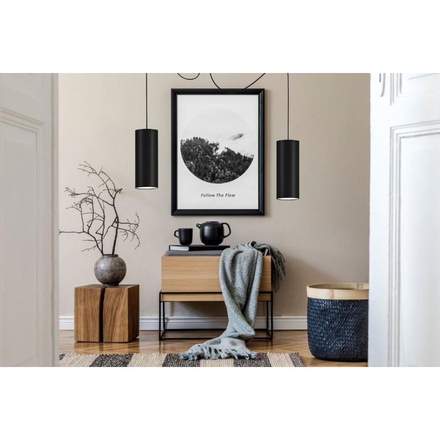 Подвесная люстра ZIK 2xE27/40W/230V паук черный