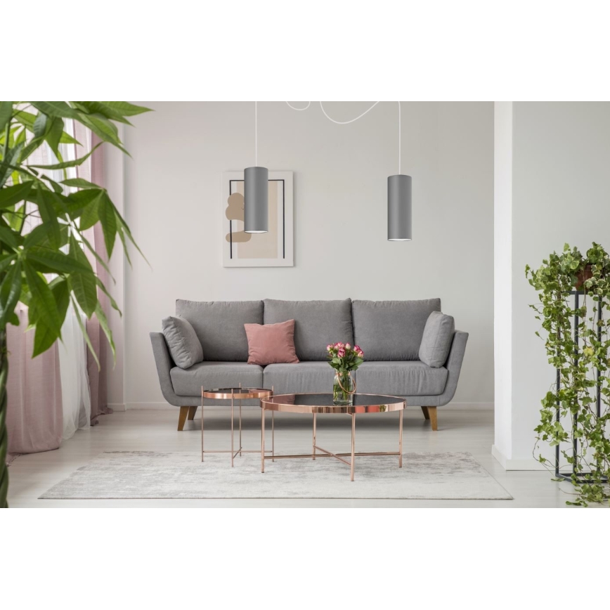 Подвесная люстра ZIK 2xE27/40W/230V паук серый