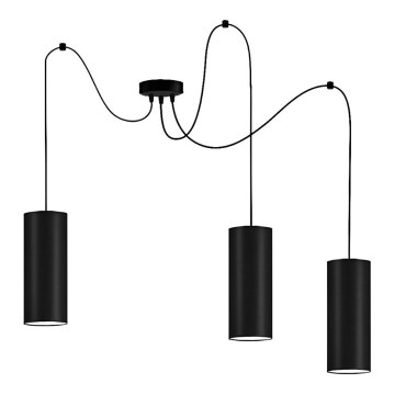 Подвесная люстра ZIK 3xE27/40W/230V паук черный