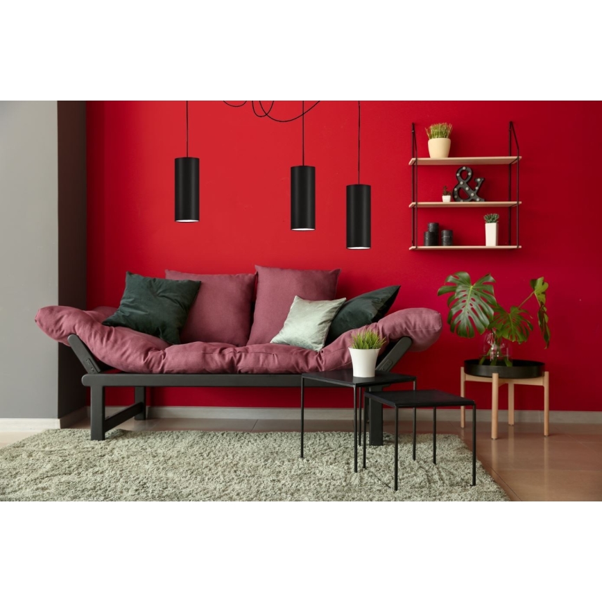 Подвесная люстра ZIK 3xE27/40W/230V паук черный