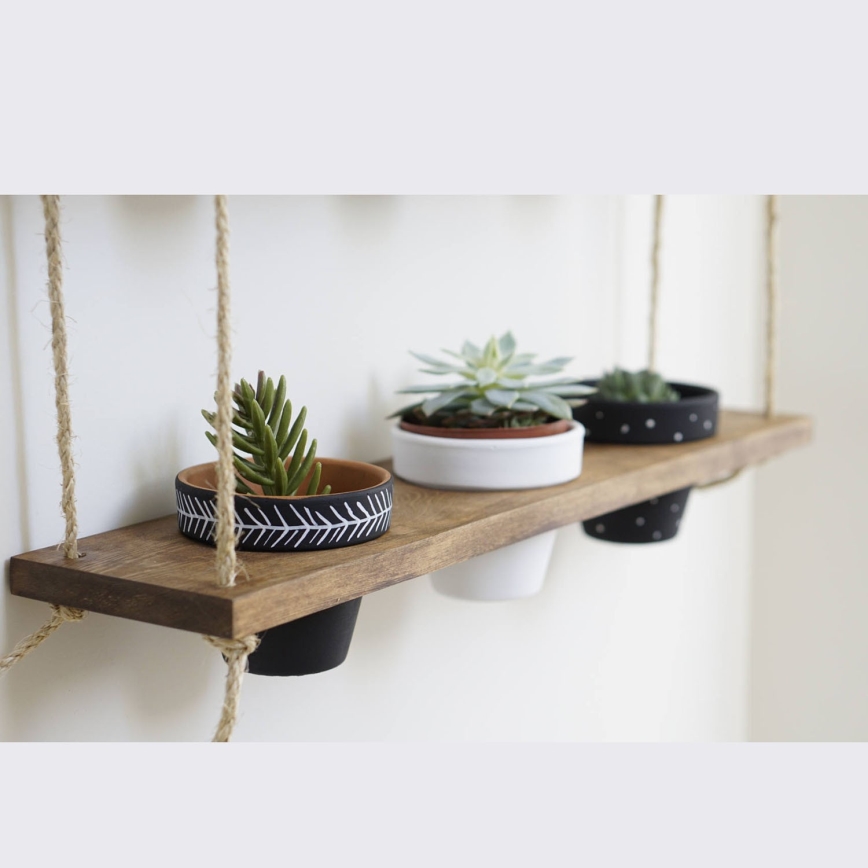 Подвесная полка для цветочных горшков 60 см ель