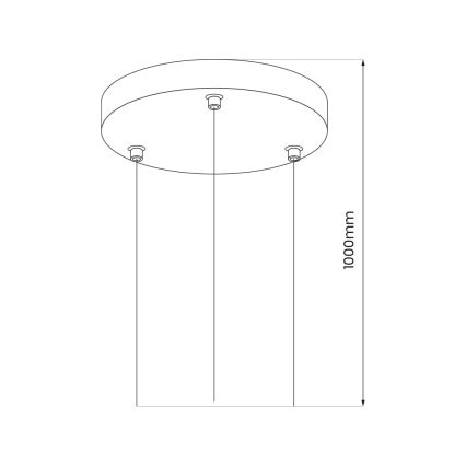 Подвесная система для светильников MAQ 18W/24W/50W 1 м черный