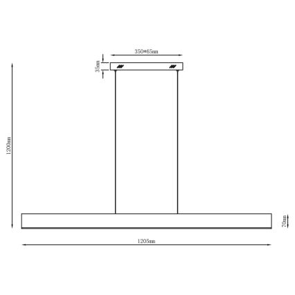 Подвесная светодиодная люстра на тросе BERNADETTA LED/20W/230V 4000K белая