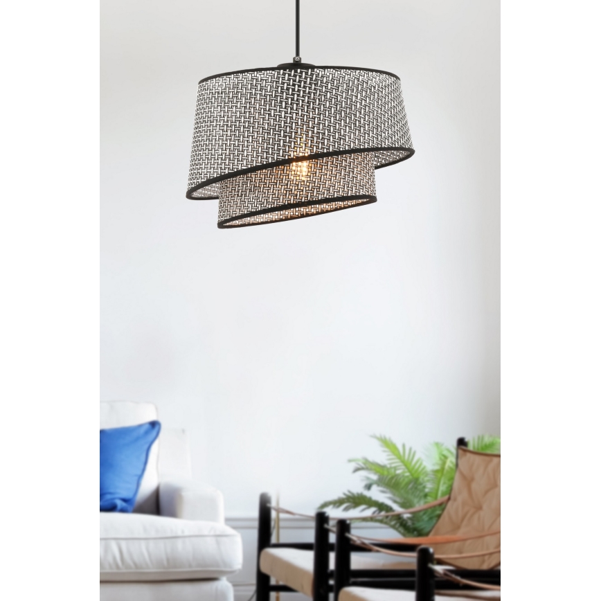 Подвесной светильник BARETTE 1xE27/60W/230V серый/черный