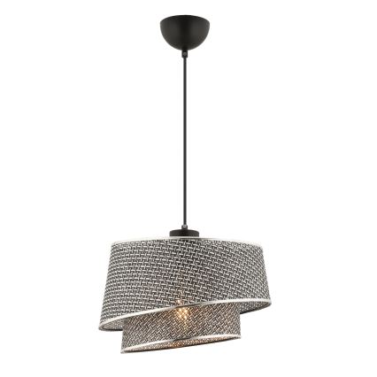 Подвесной светильник BARETTE 1xE27/60W/230V серый/глянцевый хром