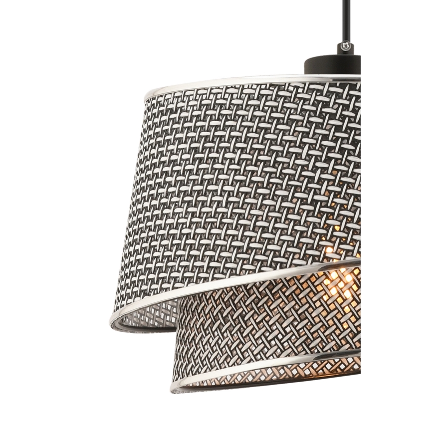 Подвесной светильник BARETTE 1xE27/60W/230V серый/глянцевый хром