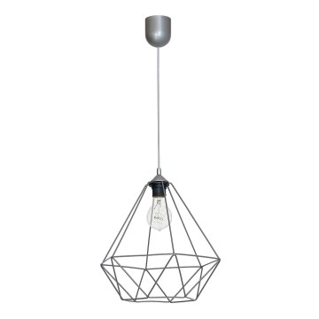 Подвесной светильник BASKET 1xE27/60W/230V серый