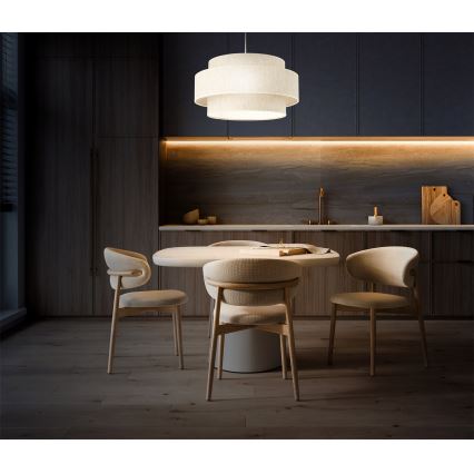 Подвесной светильник BOHO на шнуре 1xE27/60W/230V, диаметр 40 см, белый