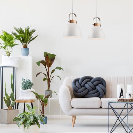 Подвесной светильник на тросе DANIELLE 2xE27/60W/230V бук