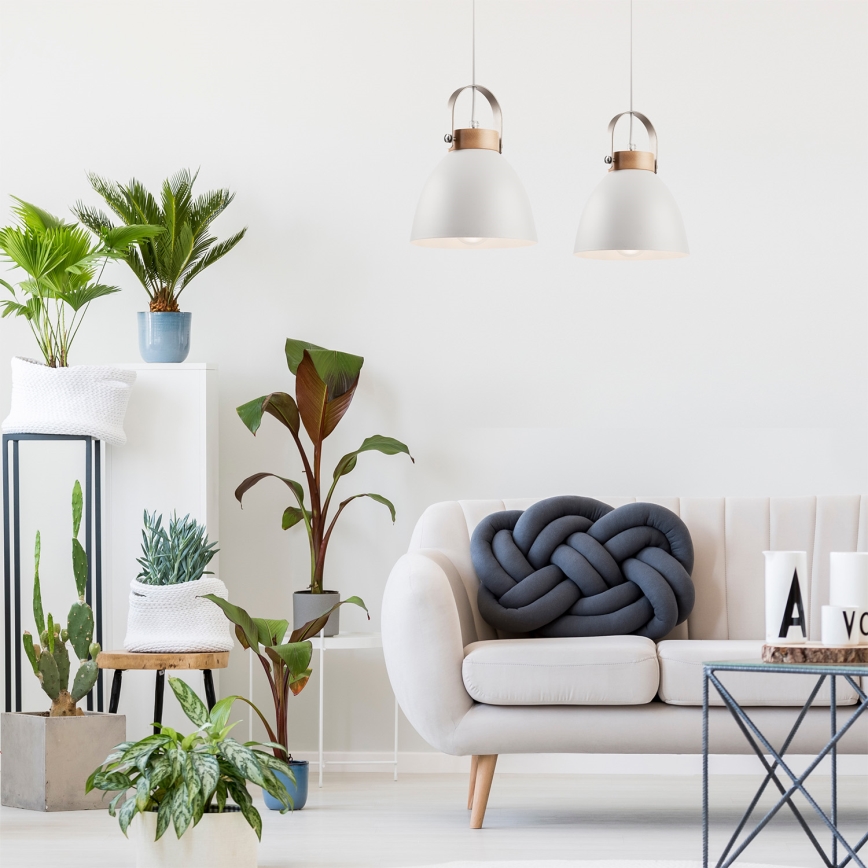 Подвесной светильник на тросе DANIELLE 2xE27/60W/230V бук