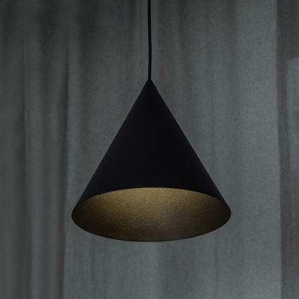 Подвесной светильник ETNA II на тросе 1xE27/15W/230V, диаметр 25 см, черный