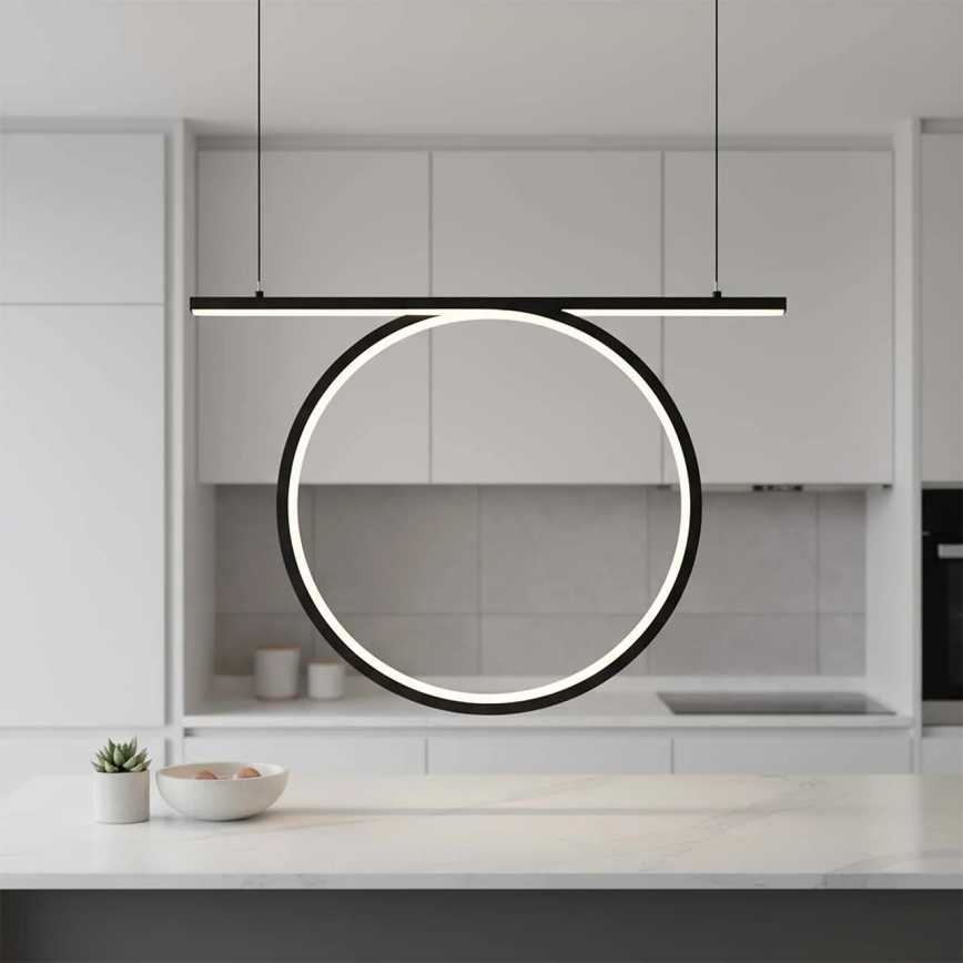 Подвесной светильник LED на тросе ODETTA LED/30 Вт/230 В 4000 К чёрный