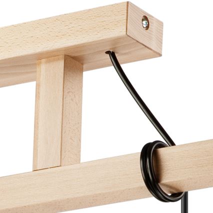 Подвесной светильник на тросе LEON 3xE27/60W/230V бук