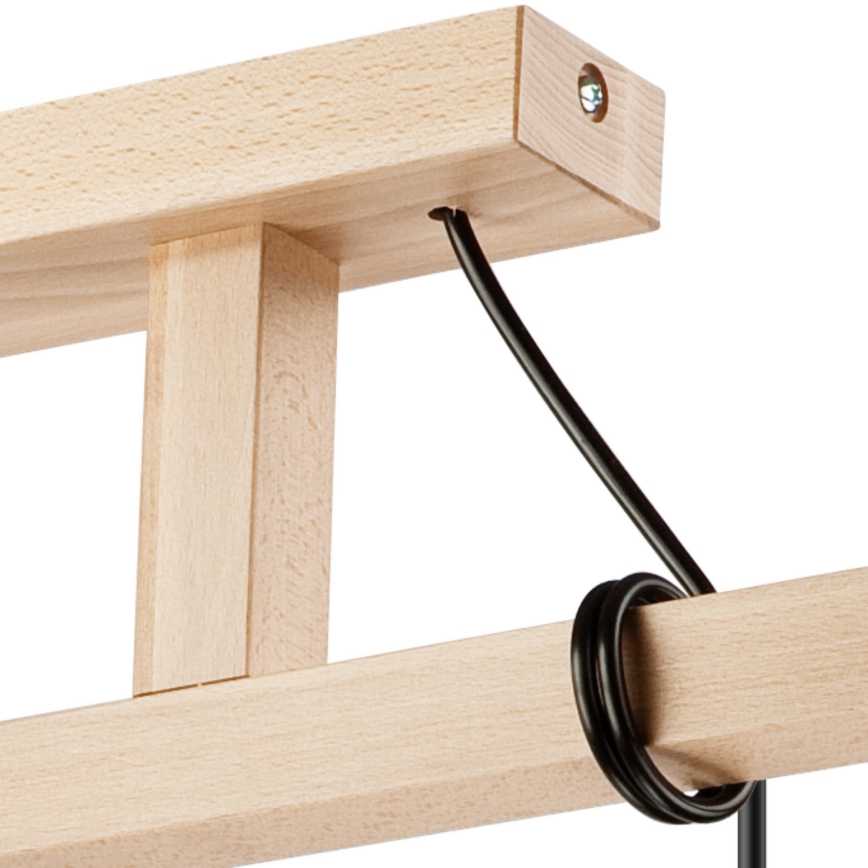 Подвесной светильник на тросе LEON 3xE27/60W/230V бук