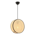 Подвесной светильник на шнуре BIG DRUM 1xE27/60W/230V бежевый/чёрный