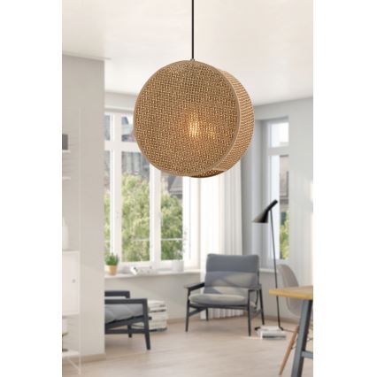 Подвесной светильник на шнуре BIG DRUM, 1xE27/60W/230V, коричневый