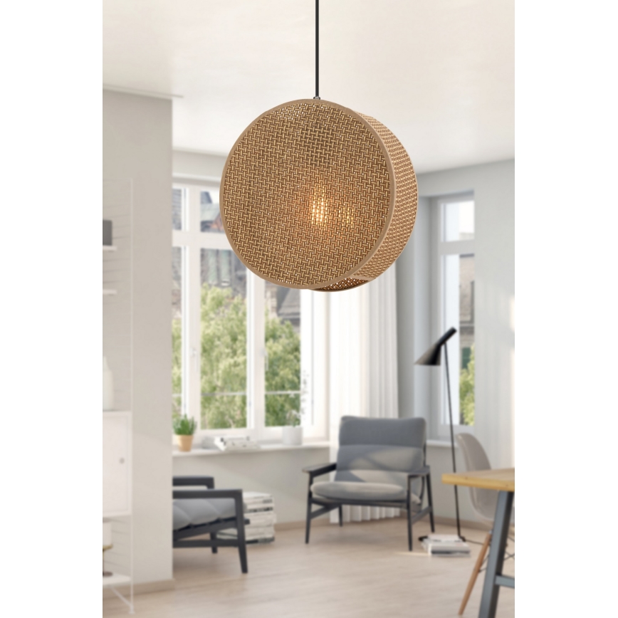 Подвесной светильник на шнуре BIG DRUM, 1xE27/60W/230V, коричневый