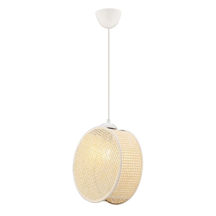 Подвесной светильник на шнуре DRUM 1xE27/60W/230V кремовый