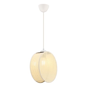 Подвесной светильник на шнуре DRUM 1xE27/60W/230V кремовый