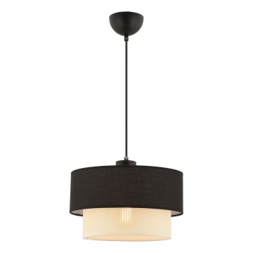 Подвесной светильник на шнуре ECHO 1xE27/60W/230V чёрный/кремовый