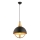 Подвесной светильник на шнуре MONZA 1xE27/40W/230V диаметр 30 см черный/золотой